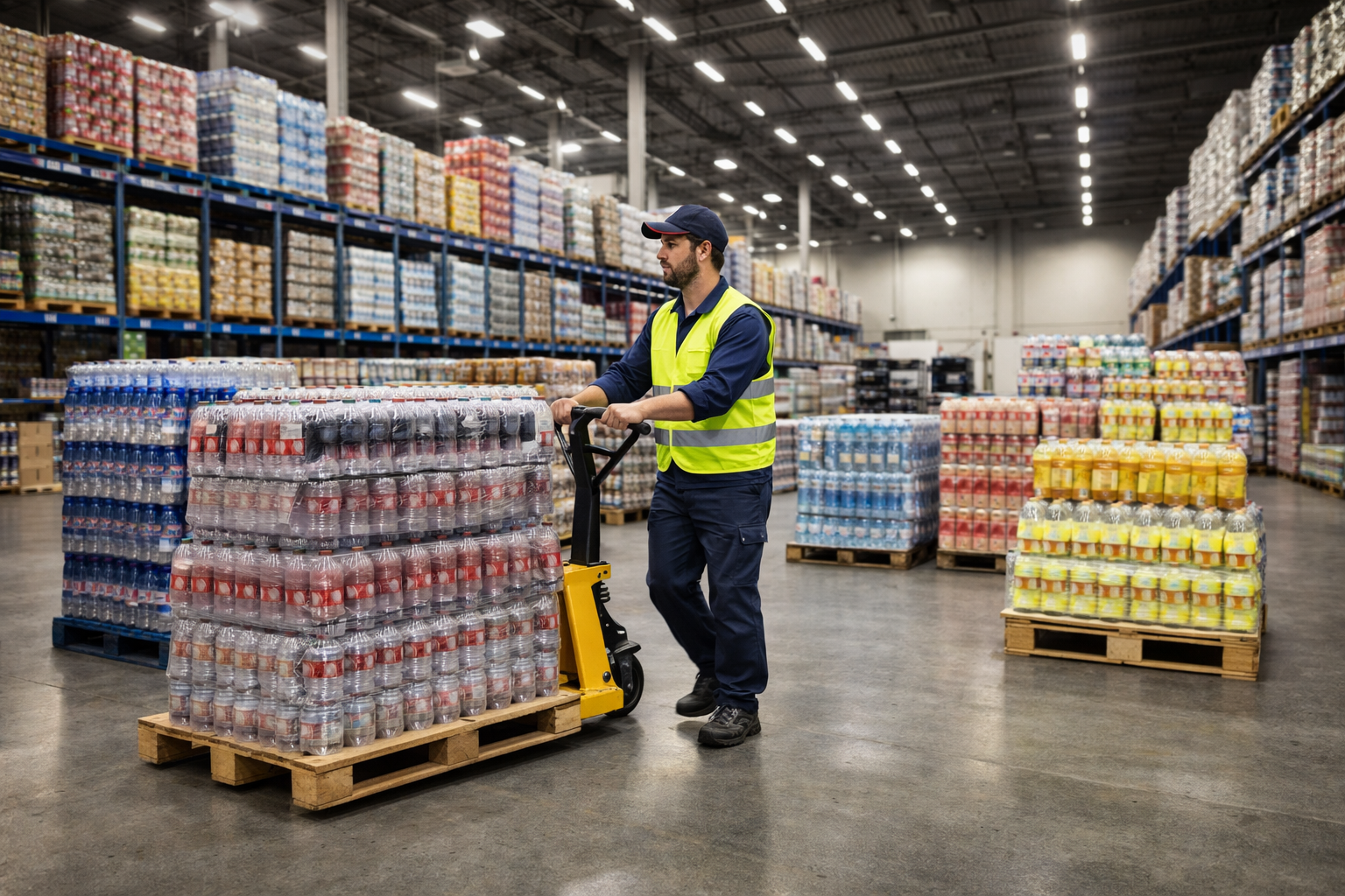 Realizacja dostawy napojów do klienta biznesowego.